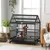 PawHut - grande cage d'intérieur 2 portes pour chien sur roulettes - noir PawHut - grande cage d'intérieur 2 portes pour chien sur roulettes - noir