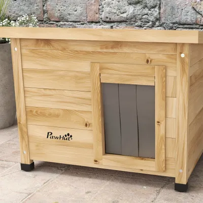 PawHut - niche extérieure chat en bois pré-huilé - Jaune PawHut - niche extérieure chat en bois pré-huilé - Jaune