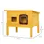 PawHut - maison chat toit ouvrant H.30 cm - Jaune