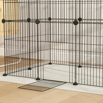 PawHut - Enclos Modulable Rongeurs H.80 cm - Noir PawHut - Enclos Modulable Rongeurs H.80 cm - Noir