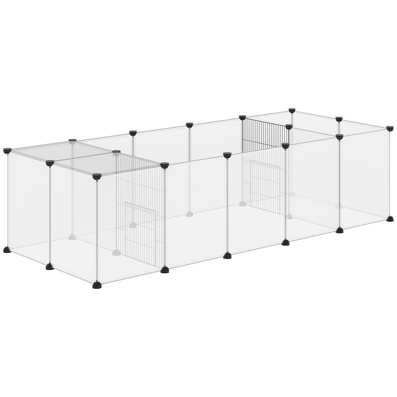 PawHut - enclos modulable 20 panneaux H.45 cm - noir