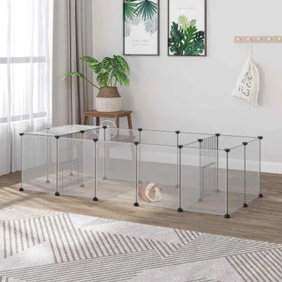 PawHut - enclos modulable 20 panneaux H.45 cm - noir