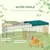 PawHut - Enclos Petits Animaux avec Zone Couverte - Vert