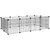PawHut - cage parc animaux H.35 cm - noir