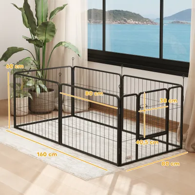 PawHut - parc chien modulable pliable - H.60 cm - noir PawHut - parc chien modulable pliable - H.60 cm - noir