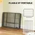 PawHut - Parc enclos chien modulable pliable 6 panneaux acier noir