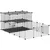 PawHut - cage rongeurs modulable 2 étages H.70 cm - noir