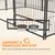 PawHut - Chenil extérieur supports gamelles rotatifs - H.100 cm - noir PawHut - Chenil extérieur supports gamelles rotatifs - H.100 cm - noir