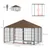 PawHut - Chenil extérieur supports gamelles rotatifs - H.100 cm - noir PawHut - Chenil extérieur supports gamelles rotatifs - H.100 cm - noir