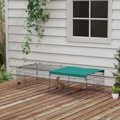 PawHut - Parc modulable avec bâche H.50 cm - vert PawHut - Parc modulable avec bâche H.50 cm - vert