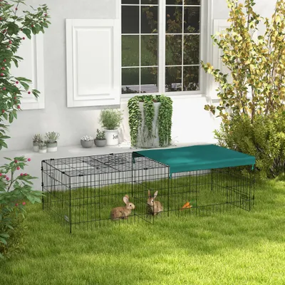 PawHut - Parc modulable avec bâche H.50 cm - vert PawHut - Parc modulable avec bâche H.50 cm - vert