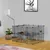 PawHut - parc enclos modulable 2 niveaux H.73 cm - noir