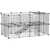 PawHut - parc enclos modulable 2 niveaux H.73 cm - noir