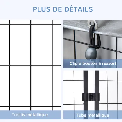 PawHut - Chenil couvert verrouillable H.138 cm - Noir PawHut - Chenil couvert verrouillable H.138 cm - Noir