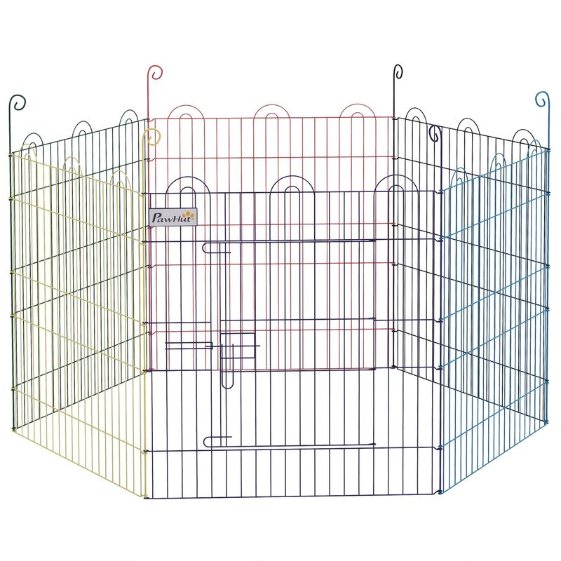PawHut - parc chien modulable 6 panneaux H.60 cm - multicolore