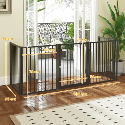 PawHut - enclos chien modulable verrouillable H.76 cm - noir PawHut - enclos chien modulable verrouillable H.76 cm - noir