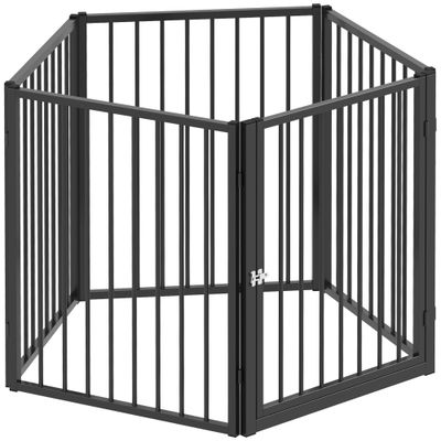 PawHut - enclos chien modulable verrouillable H.76 cm - noir