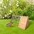 PawHut - clapier enclos ext. double porte H.53 cm - naturel