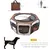 PawHut - enclos pliable 2 portes & poches H.41 cm - marron PawHut - enclos pliable 2 portes & poches H.41 cm - marron