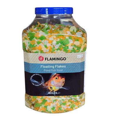 Flamingo - Nourriture pour poisson d'étang, en flocons 5 litres 620 g