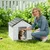 PawHut - niche chien cottage multi-accès H.63 cm - gris