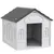 PawHut - niche chien cottage multi-accès H.63 cm - gris PawHut - niche chien cottage multi-accès H.63 cm - gris