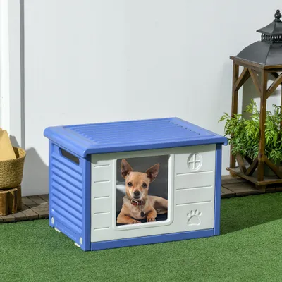 PawHut - Niche pour chien design H.40 cm - Bleu