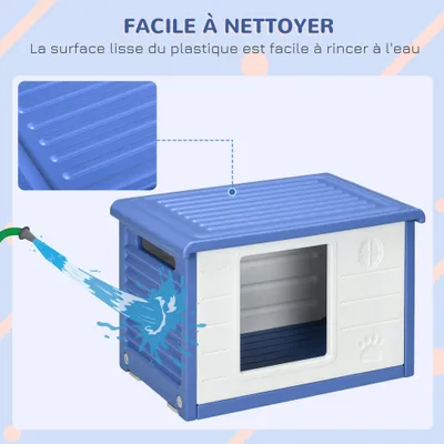 PawHut - Niche pour chien design H.40 cm - Bleu