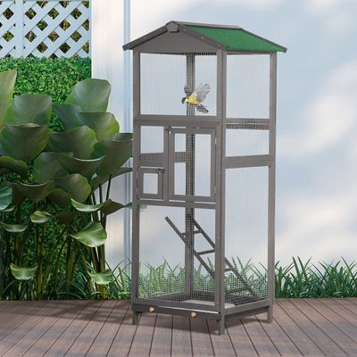 PawHut - Cage oiseaux volière grande taille 2 portes