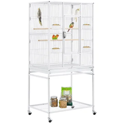 Grande Cage à Oiseaux Sur Pied En Métal Avec Loquet Robuste