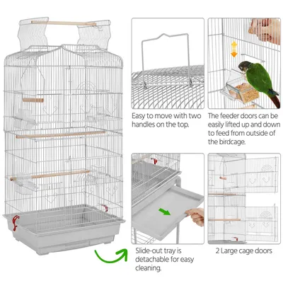 Yaheetech Cage à Oiseaux en Métal