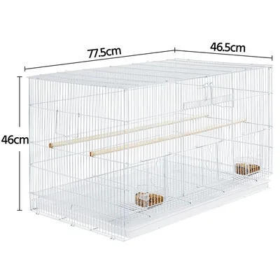 Cage à Oiseaux Avec Espace Spacieuse, Plateau Coulissant
