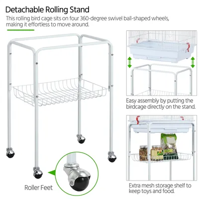 Yaheetech Cage à Oiseaux en Métal