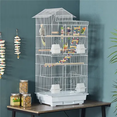 Vogelkäfig Wellensittich Käfig Vogelhaus mit Ständer Vogelvoliere