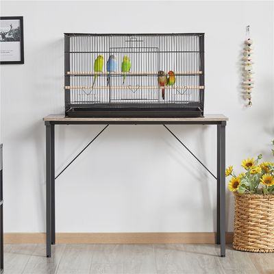 Cage à Oiseaux Avec Espace Spacieuse, Plateau Coulissant