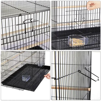 Vogelkäfig mit Ständer Vogelbauer Vogelvoliere Vogelhaus Papagei Käfig