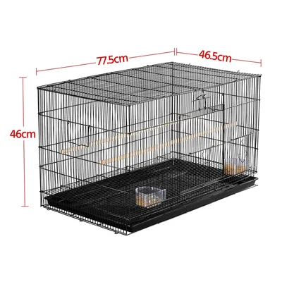 Cage à Oiseaux Avec Espace Spacieuse, Plateau Coulissant