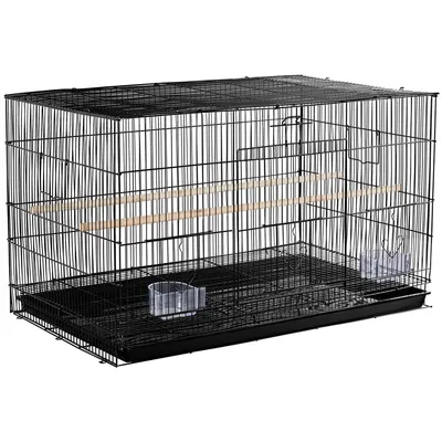 Cage à Oiseaux Avec Espace Spacieuse, Plateau Coulissant