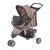 PawHut - Poussette Buggy Roue Pivotante 360° H.97 cm - Marron