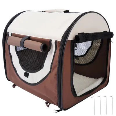 PawHut - Sac transport pliable & coussin H.41 cm - Multicolore