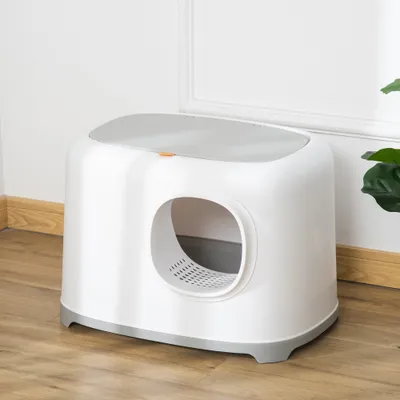 PawHut - Maison de toilette chat porte couvercle ouvrant pelle PawHut - Maison de toilette chat porte couvercle ouvrant pelle
