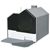 PawHut - maison de toilette chat bac à litière H.42 cm- gris