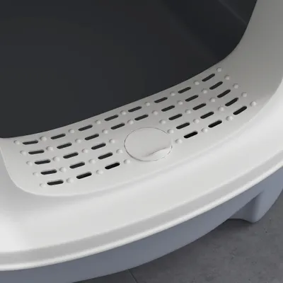 PawHut - Litière Chat Tiroir Coulissant et Désodorisation - Gris