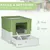 PawHut - Toilette pliable tiroir coulissant H.36.7 cm - vert