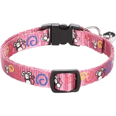 Collier ziggi réglable de 20 à 35 cm Lilas avec motif souris.
