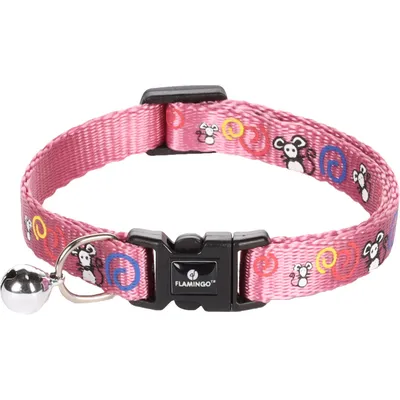 Collier ziggi réglable de 20 à 35 cm Lilas avec motif souris.