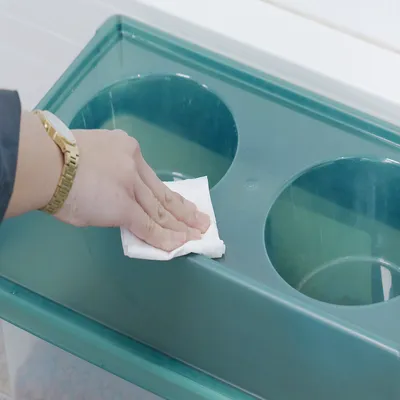 Gamelle Surélevée avec boite à croquette hermétique, 2 bols amovibles