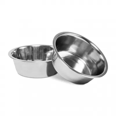 Gamelle pour chien surélevéés, 2 bols acier amovibles, H31cm, Pliable