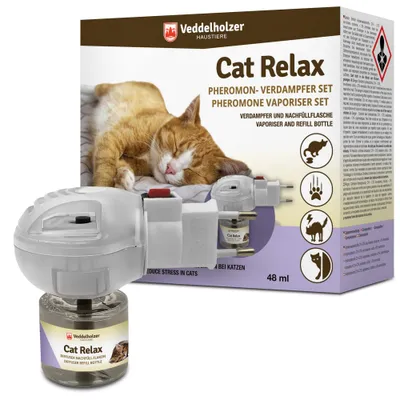 Veddelholzer Relax Cat Phéromones Kit diffuseur de phéromones pour chat com Veddelholzer Relax Cat Phéromones Kit diffuseur de phéromones pour chat com