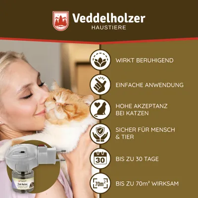 Veddelholzer Relax Cat Phéromones Kit de recharge composé de 3 flacons de 4 Veddelholzer Relax Cat Phéromones Kit de recharge composé de 3 flacons de 4
